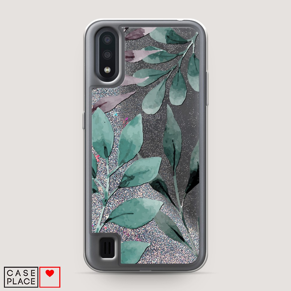 

Чехол Awog на Samsung Galaxy A01 "Листы цветов", Разноцветный, 29591-1
