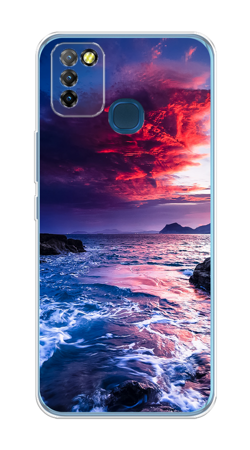 

Чехол Awog на Infinix HOT 10 Lite "Волны 1", Разноцветный, 3100350-4