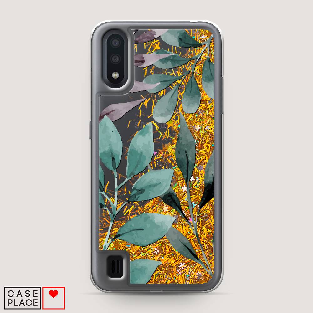

Чехол Awog на Samsung Galaxy A01 "Листы цветов", Разноцветный, 29590-1