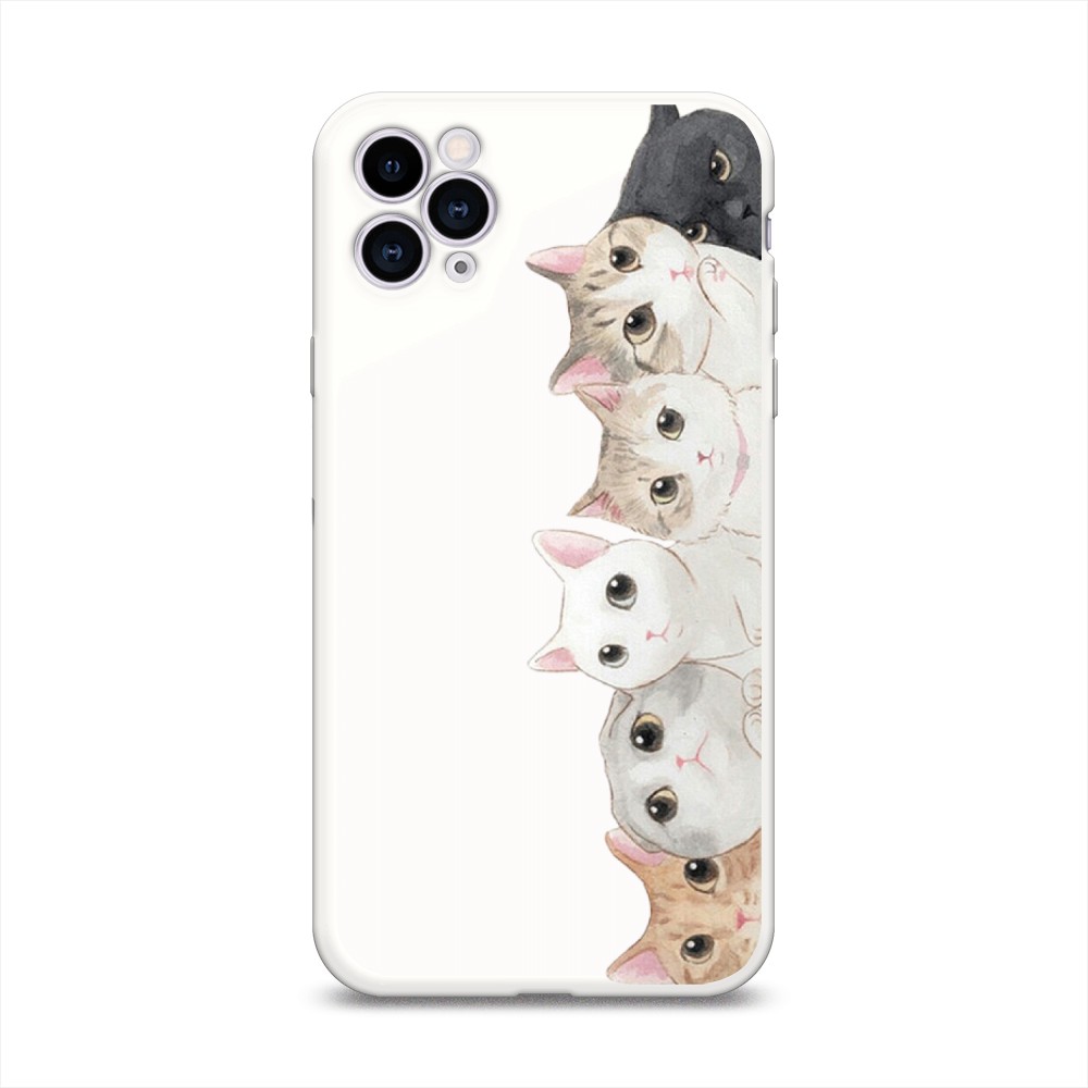 

Матовый силиконовый чехол "Котики" на Apple iPhone 11 Pro Max, Котики