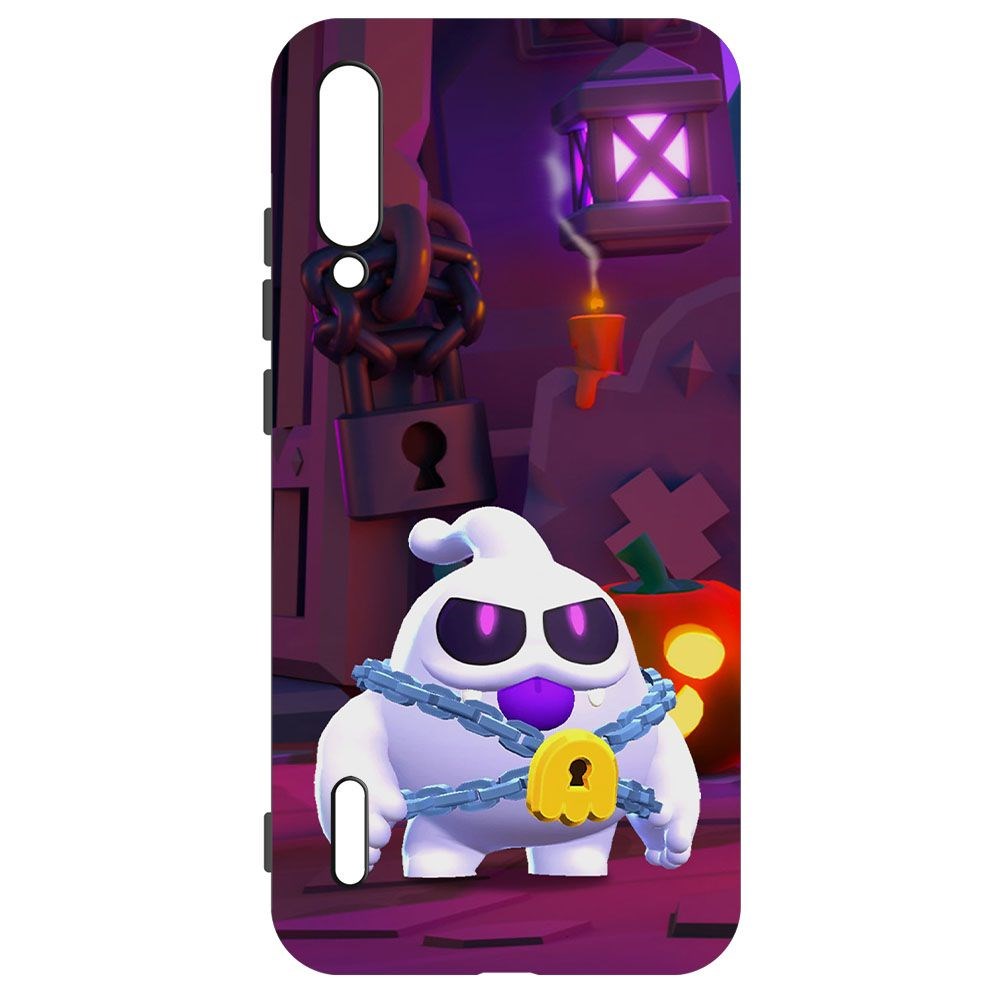 

Чехол-накладка Krutoff Софт Кейс Brawl Stars - Призрак Скуик для Xiaomi Mi A3 черный