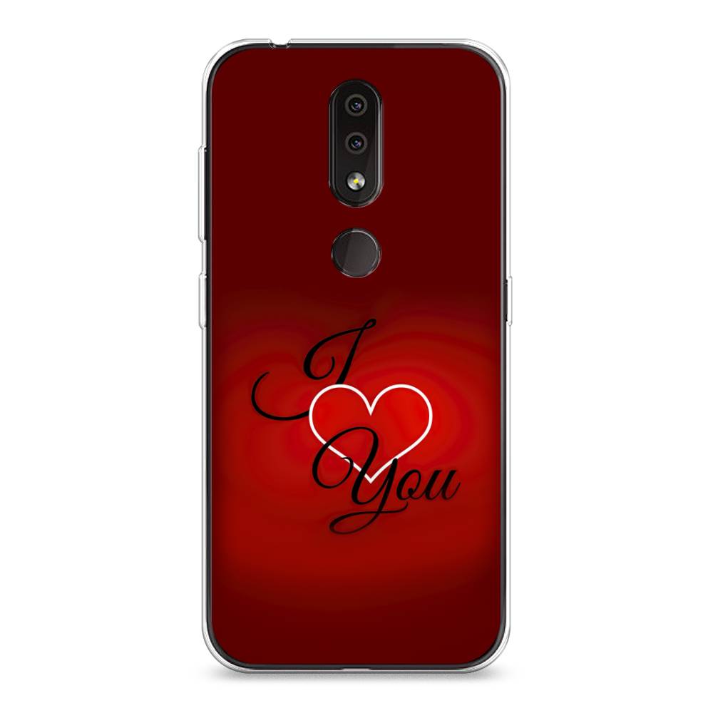 

Чехол Awog на Nokia 4.2 / Нокиа 4.2 "I love you 3", Красный;черный, 122550-6