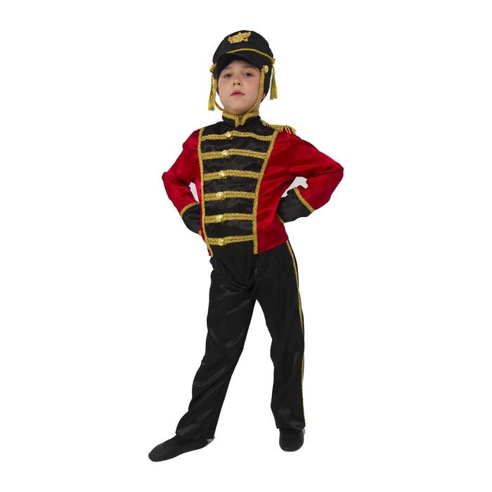 

Карнавальный костюм «Гусар», куртка, брюки, головной убор, р. 34, рост 134 см, Гусар