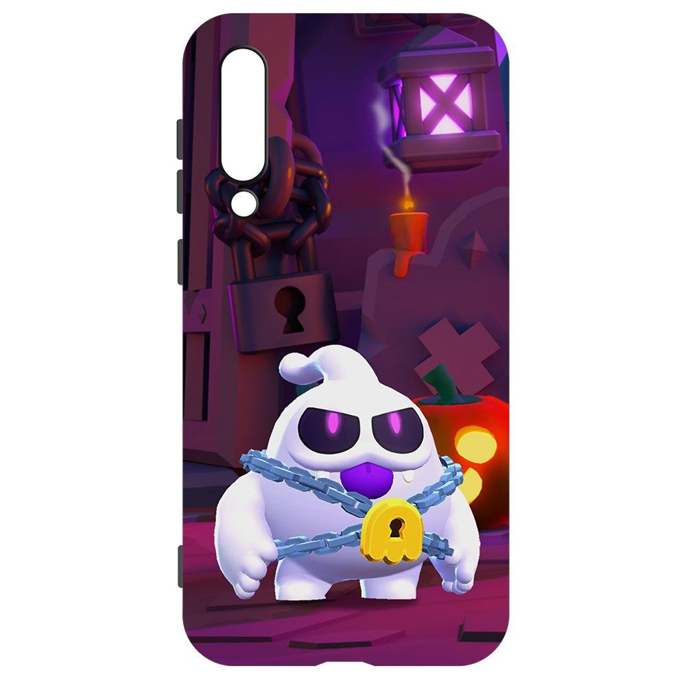 

Чехол-накладка Krutoff Софт Кейс Brawl Stars - Призрак Скуик для Xiaomi Mi 9 черный