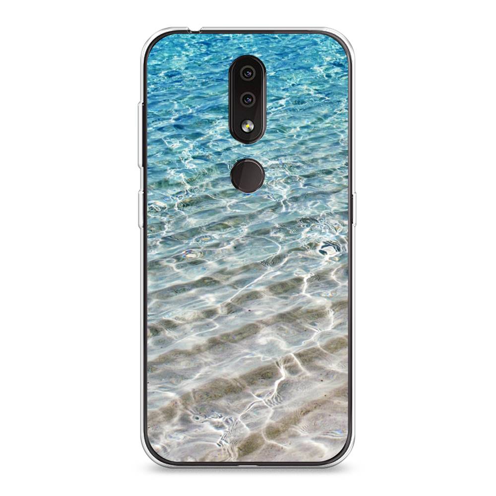 

Чехол Awog на Nokia 4.2 / Нокиа 4.2 "Волны 10", Голубой, 122550-4