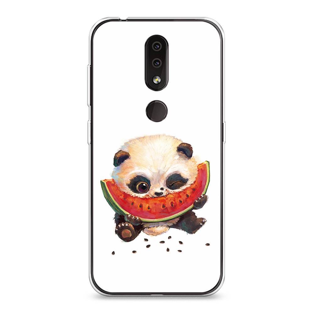 

Чехол Awog на Nokia 4.2 / Нокиа 4.2 "Малыш панды с арбузом", Белый;красный, 122550-1
