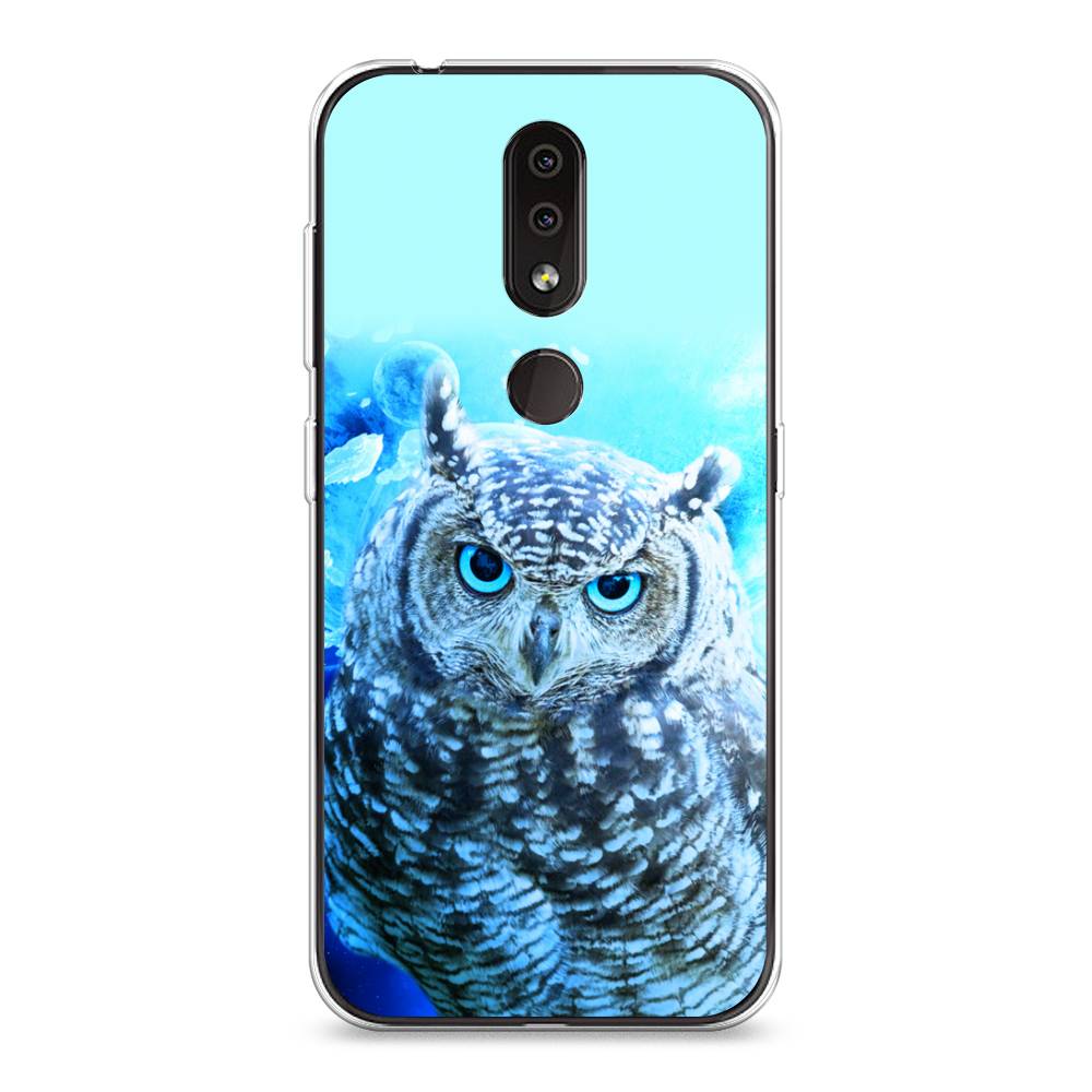 

Чехол Awog на Nokia 4.2 / Нокиа 4.2 "Сова арт 7", Синий;голубой, 122550-1