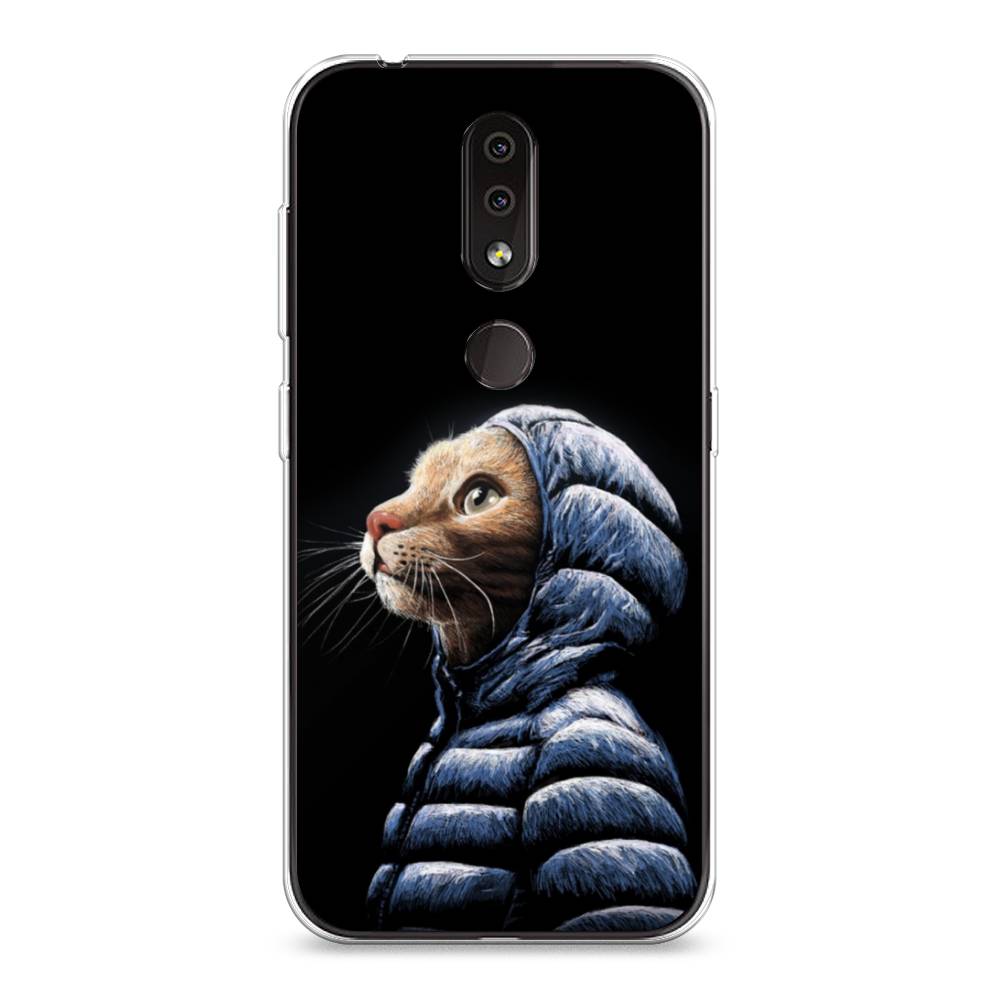 

Чехол Awog на Nokia 4.2 / Нокиа 4.2 "Кот в капюшоне", Черный;бежевый;синий, 122550-2