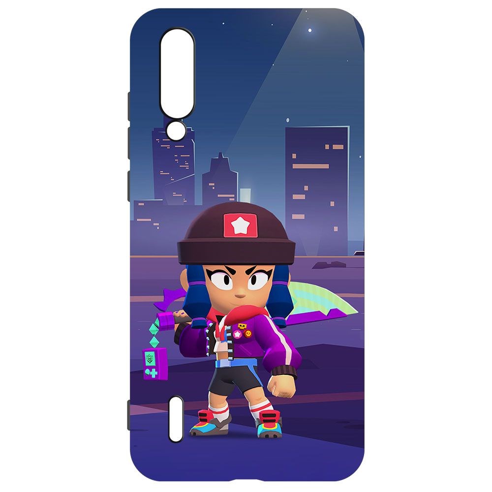 

Чехол-накладка Krutoff Софт Кейс Brawl Stars - Героиня Биби для Xiaomi Mi 9 Lite черный