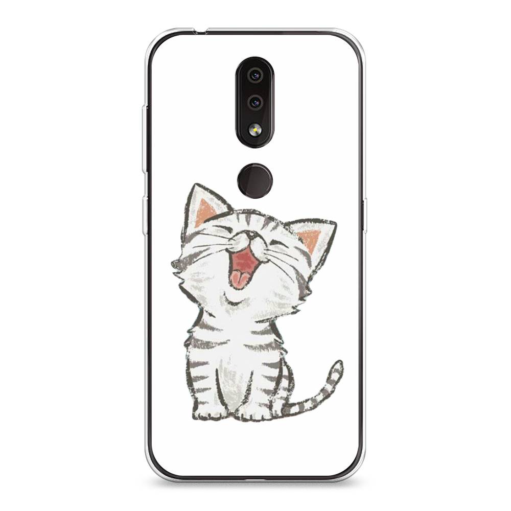 

Чехол Awog на Nokia 4.2 / Нокиа 4.2 "Котенок рисованный", Серый;белый, 122550-1