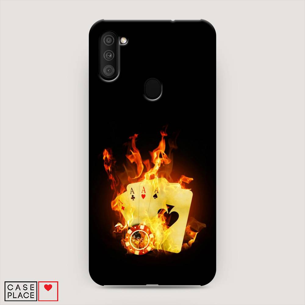 

Пластиковый чехол "Горящие карты" на Samsung Galaxy M11, 2100620-7