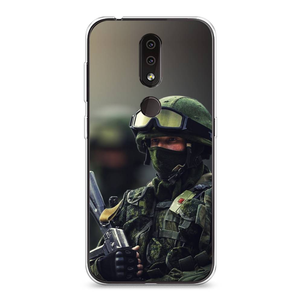 

Чехол Awog на Nokia 4.2 / Нокиа 4.2 "Солдат", Зеленый;серый, 122550-5