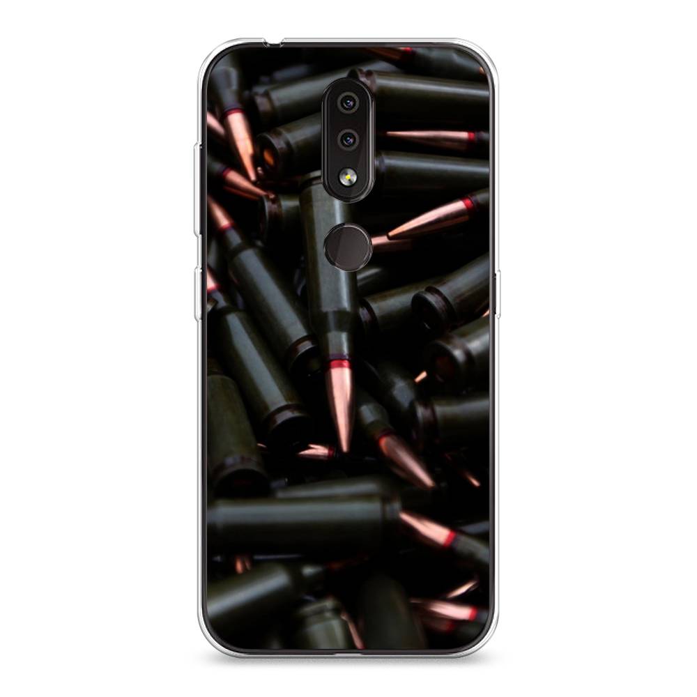 

Чехол Awog на Nokia 4.2 / Нокиа 4.2 "Пули черные", Черный;коричневый, 122550-5