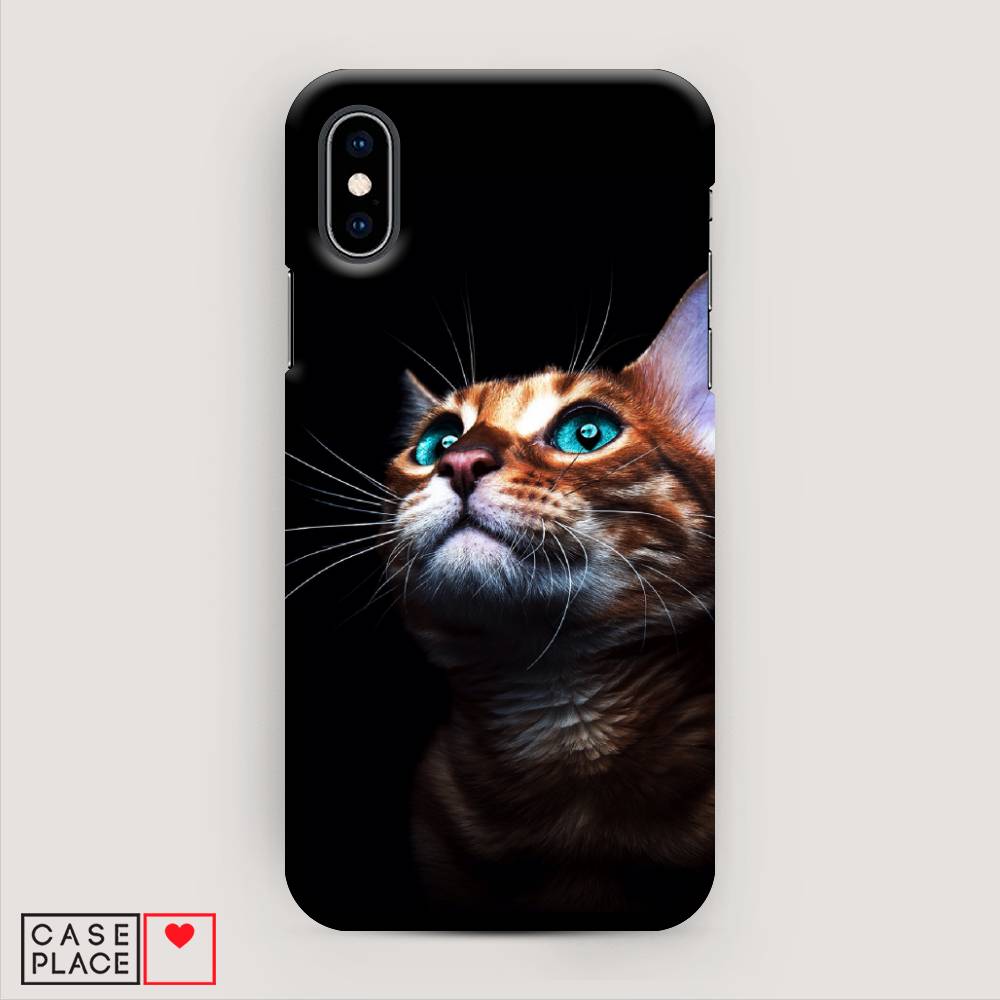 

Пластиковый чехол "Мечтательный кот" на Apple iPhone X (10), 11020-1
