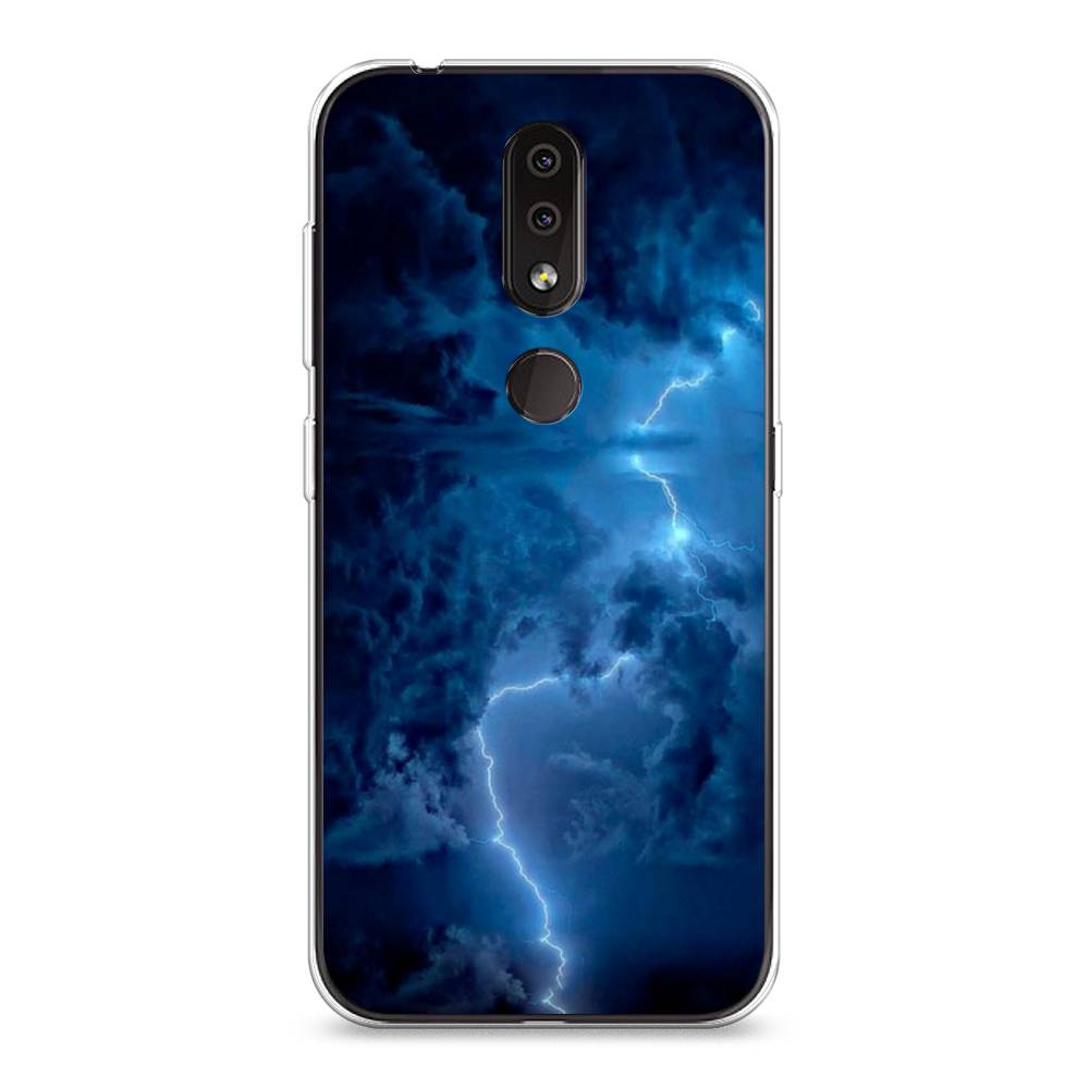 

Чехол Awog на Nokia 4.2 / Нокиа 4.2 "Молния", Синий, 122550-4
