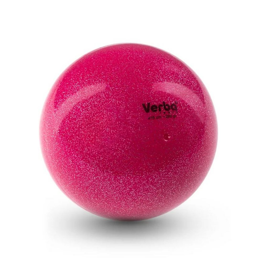 

Мяч для художественной гимнастики Verba Sport с блестками розовый 17 см, Verba