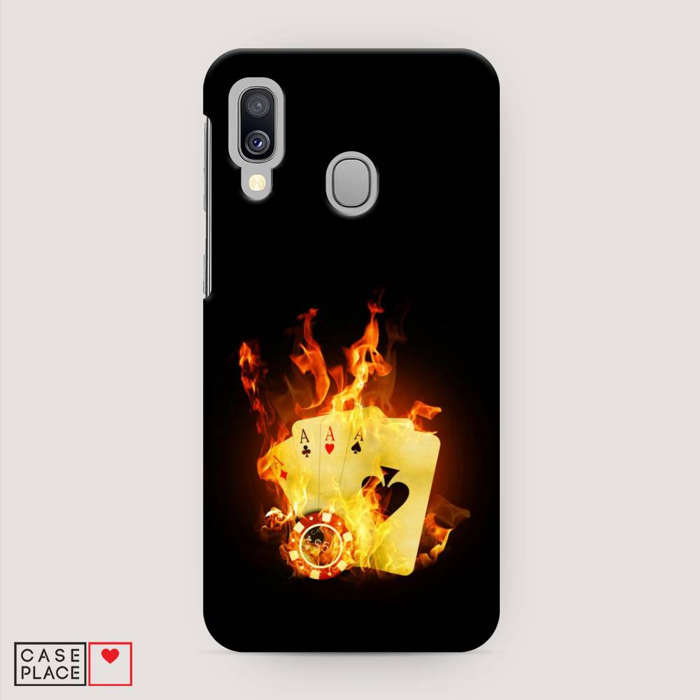 

Пластиковый чехол "Горящие карты" на Samsung Galaxy A40
