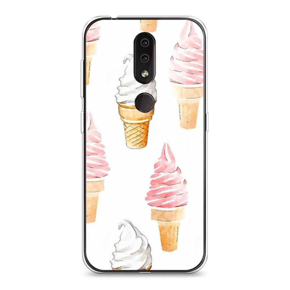 

Чехол Awog на Nokia 4.2 / Нокиа 4.2 "Нарисованное мороженое", Белый;розовый, 122550-10