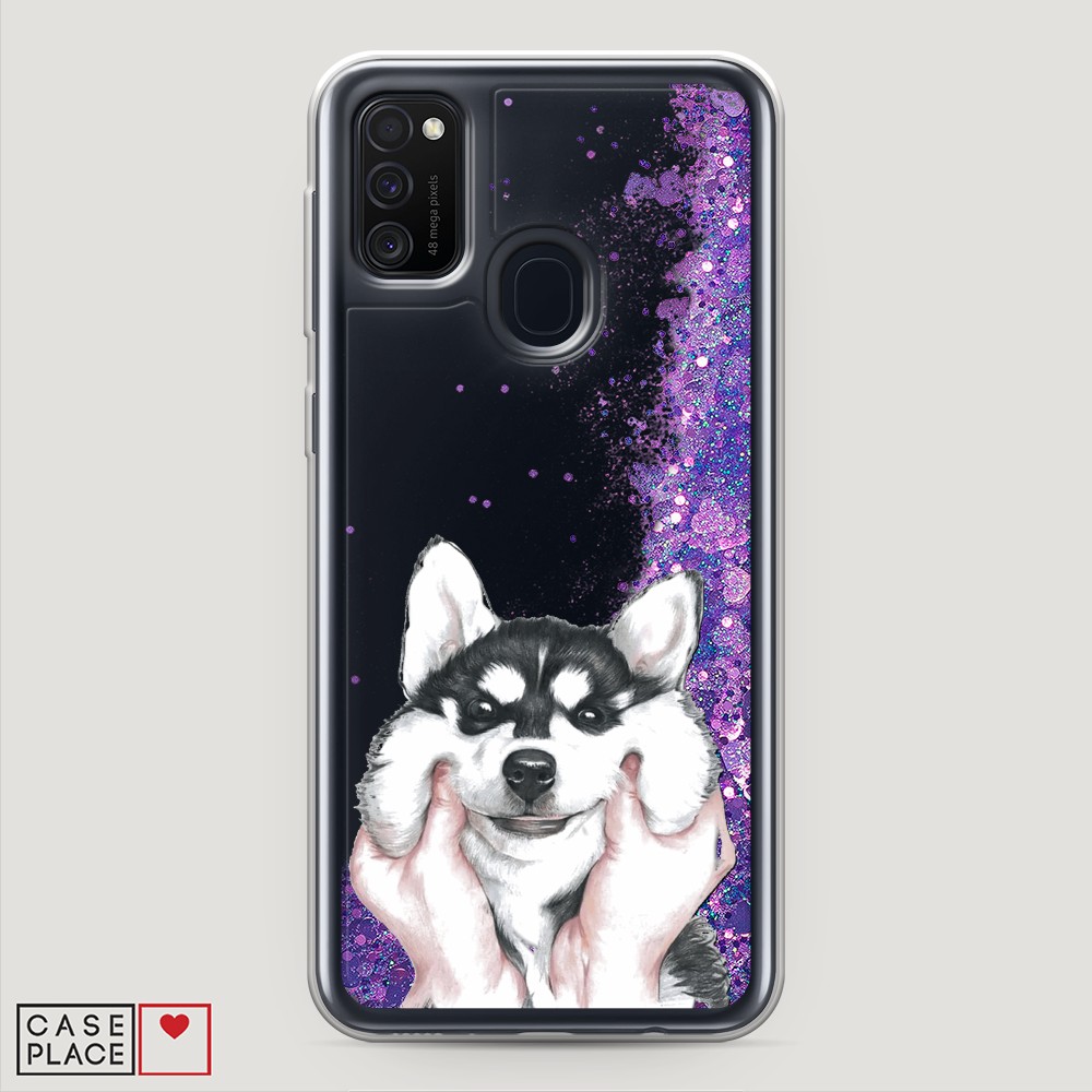 

Чехол Awog на Samsung Galaxy M21 "Щечки хаски", Разноцветный, 29792-1