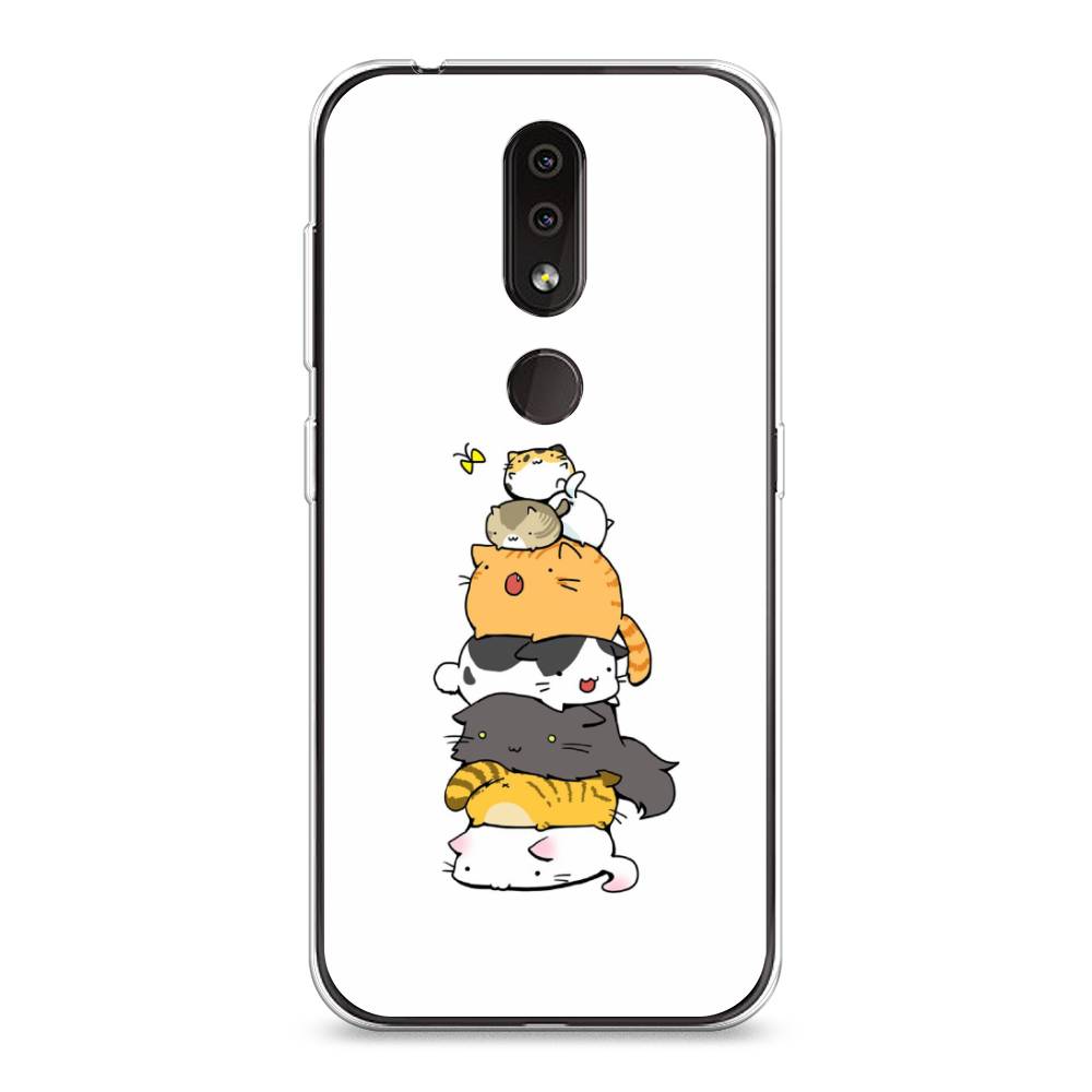 

Чехол Awog на Nokia 4.2 / Нокиа 4.2 "Бутерброд из котиков", Коричневый;белый;серый, 122550-10