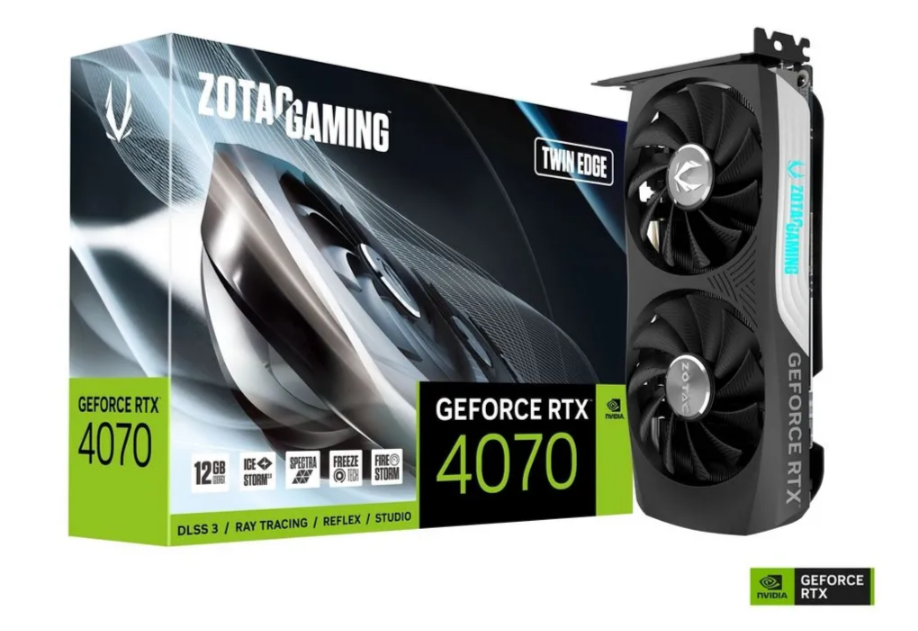 Видеокарта ZOTAC Nvidia GeForce RTX 4070 Twin Edge 12 ГБ