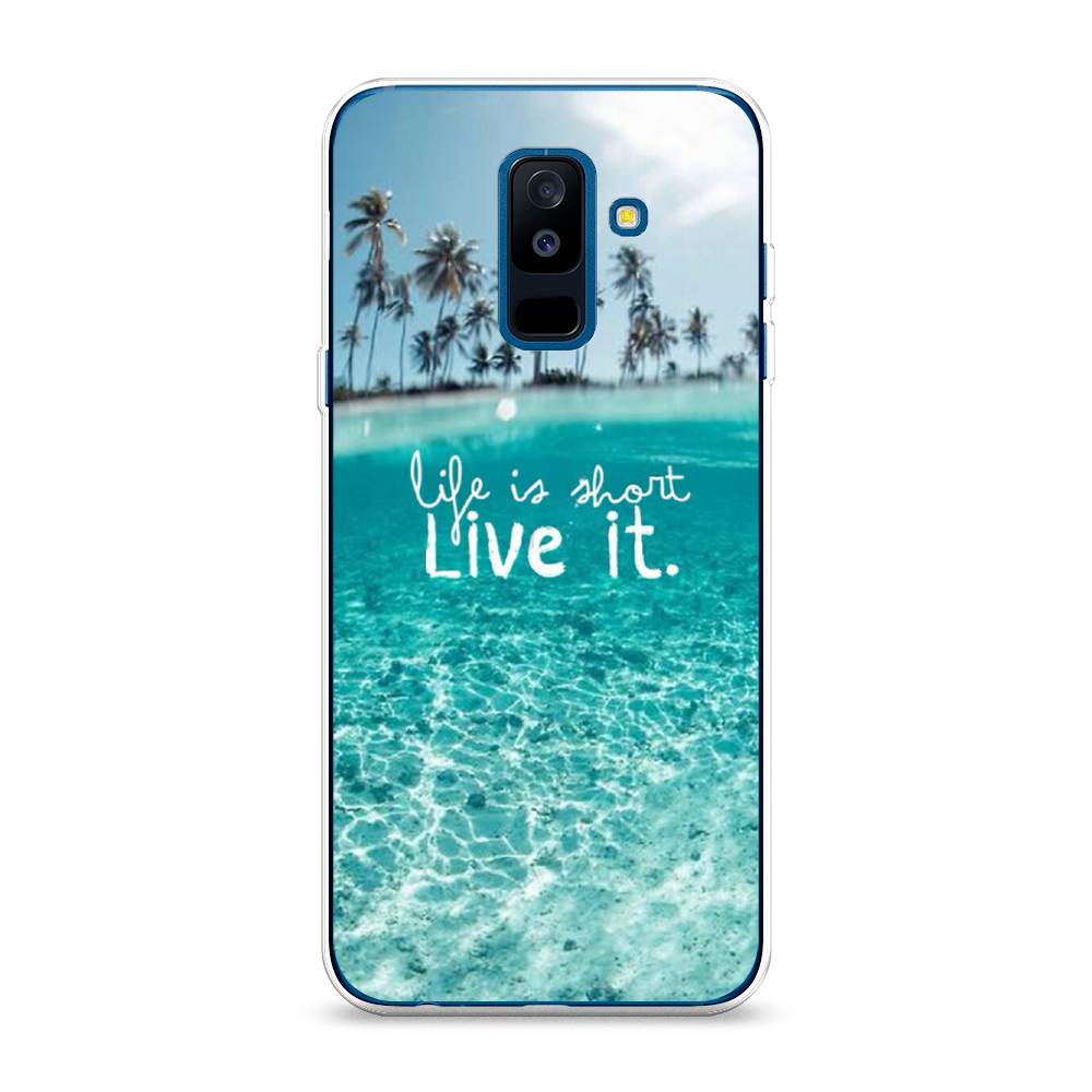 

Чехол Awog на Samsung Galaxy A6 + "Live it", Розовый, 26050-7