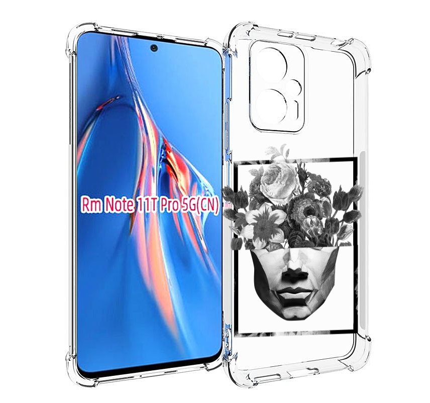 

Чехол MyPads черно белая ваза в абстракции для Xiaomi Redmi Note 11T Pro / 11T Pro Plus..., Прозрачный, Tocco