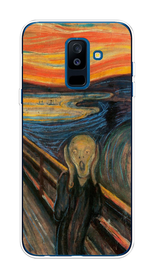 

Чехол Awog на Samsung Galaxy A6 + "Крик", Оранжевый;синий;серый, 26050-9