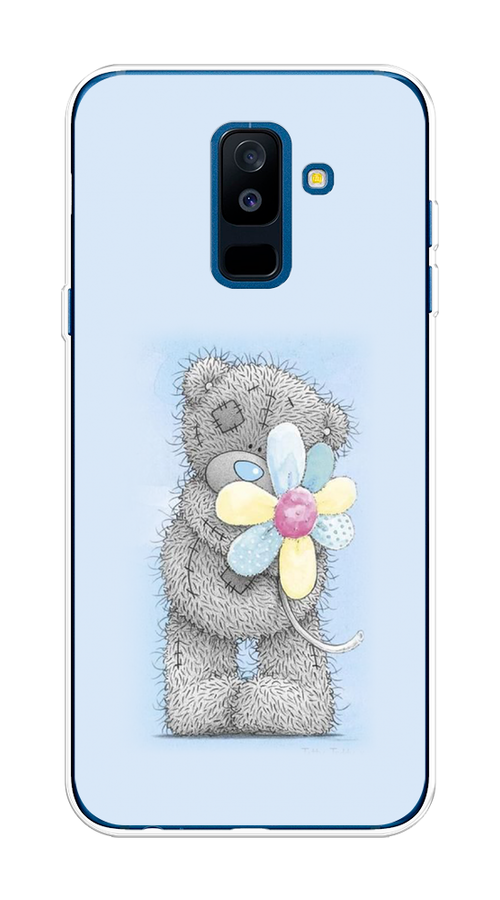 

Чехол Awog на Samsung Galaxy A6 + "Me to you с ромашкой", Голубой;серый;желтый, 26050-2
