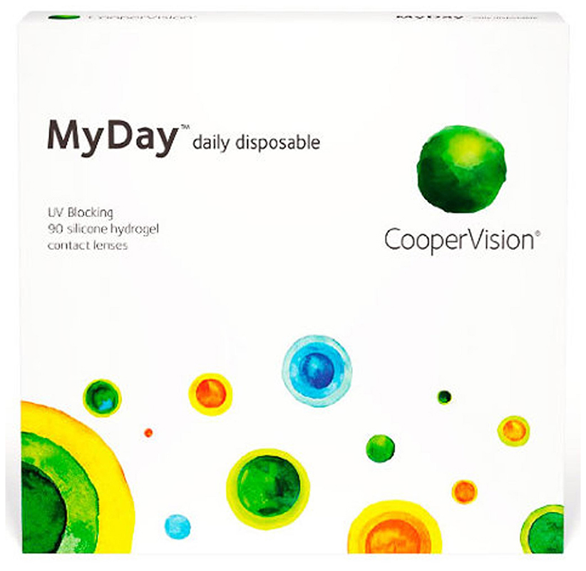 Купить Daily disposable 90 линз, Контактные линзы CooperVision MyDay Daily Disposable (90 линз) +6.50 R 8.4