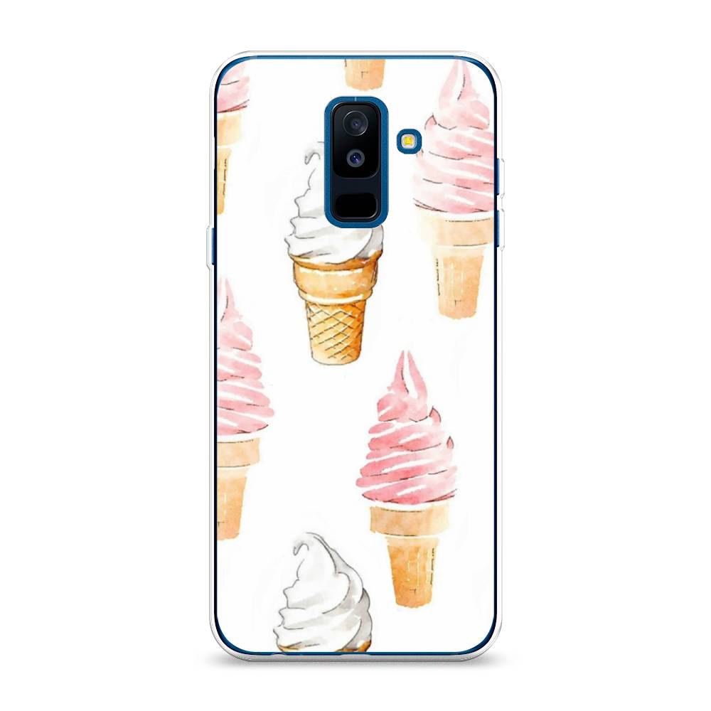 

Чехол Awog на Samsung Galaxy A6 + "Нарисованное мороженое", Белый;розовый, 26050-10