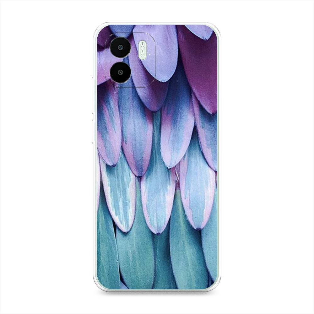 

Чехол на Xiaomi Redmi A1 "Синее перо", Фиолетовый;голубой, 316350-3
