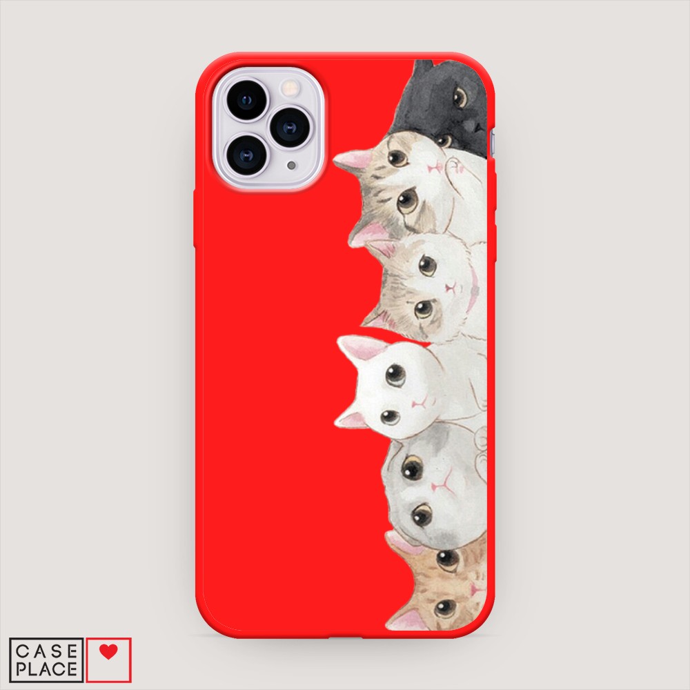 

Матовый силиконовый чехол "Котики" на Apple iPhone 11 Pro, Котики