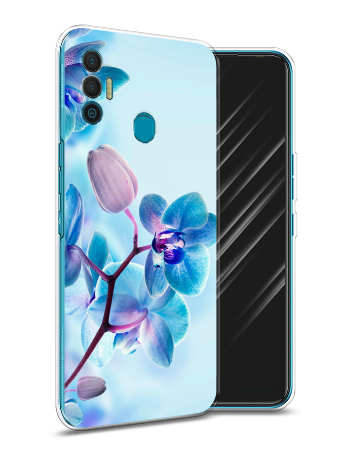 

Чехол Awog на Tecno Spark 7 "Голубая орхидея", Разноцветный, 301050-8