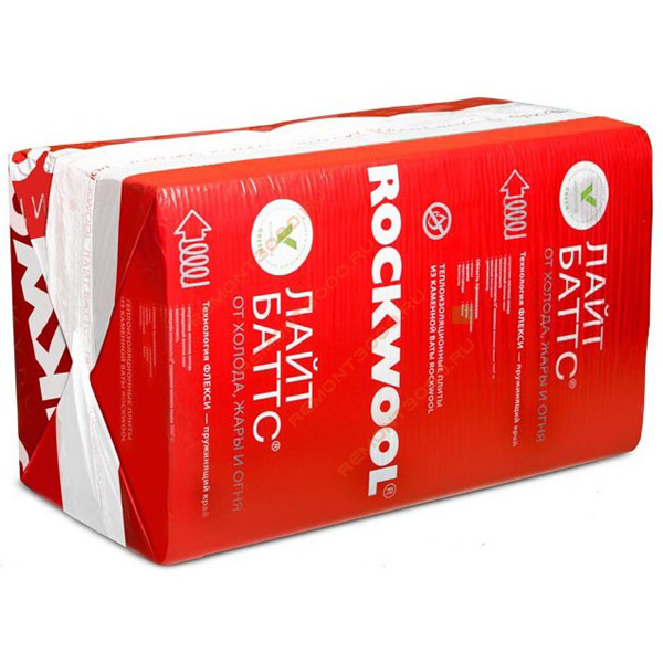 

ROCKWOOL Лайт Баттс каменная вата 1000х600х100мм (3м2=0,3м3) (упак.5шт)