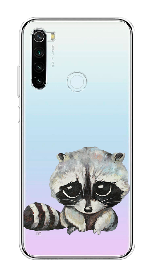 

Чехол на Xiaomi Redmi Note 8T "Большеглазый енот", Серый;черный;прозрачный, 37450-1