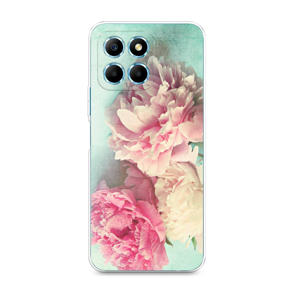 

Чехол Awog 6120250-8 для Honor X6s "Пионы new", Голубой, 6120250-8