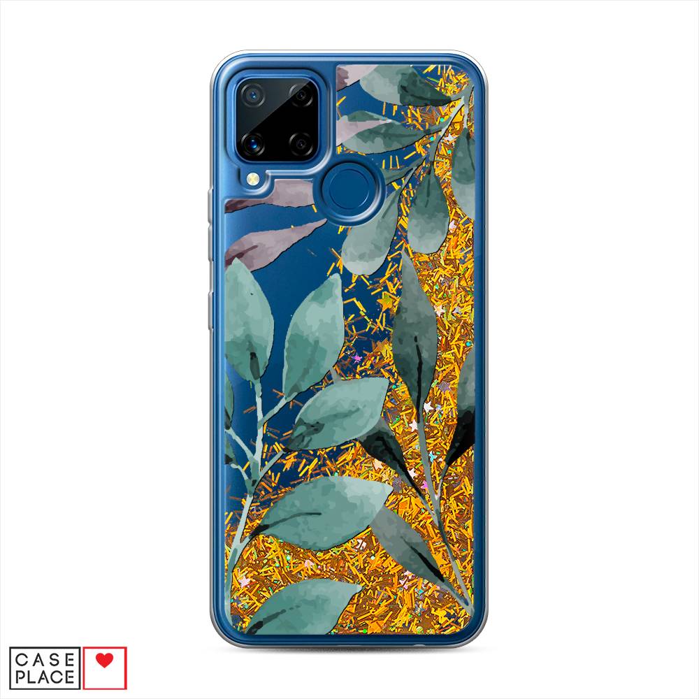 

Чехол Awog на Realme C15 "Листы цветов", Разноцветный, 255090-1