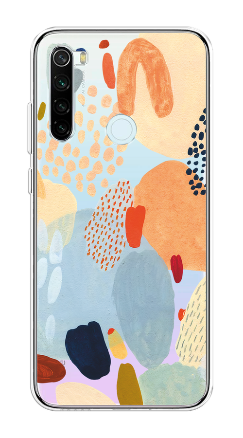 

Чехол на Xiaomi Redmi Note 8T "Необычная абстракция", Бежевый;голубой, 37450-1