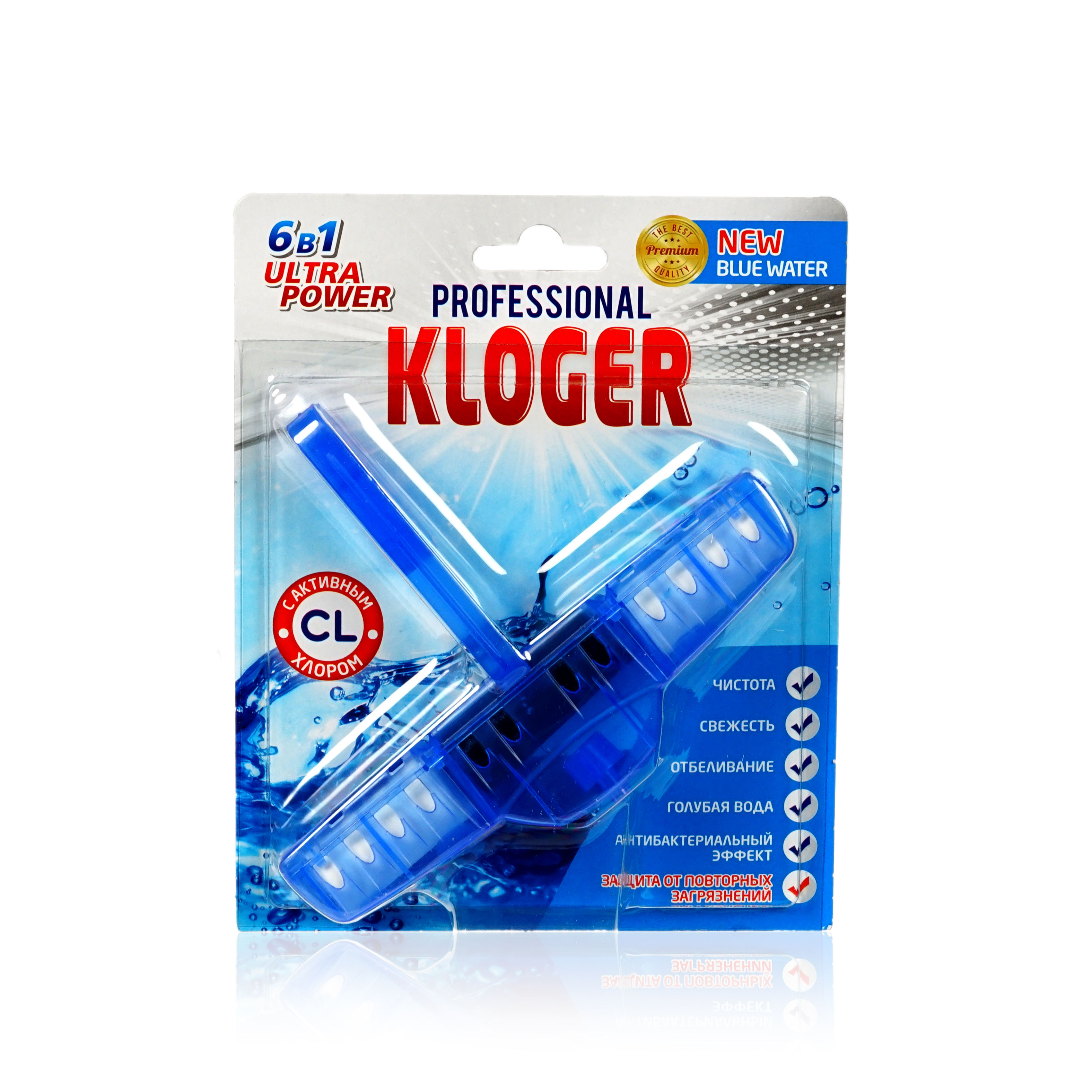 Подвеска для унитаза Kloger Proff 6в1 с хлором