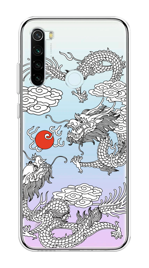 

Чехол на Xiaomi Redmi Note 8T "Драконы с ножом", Прозрачный;черный;белый, 37450-1