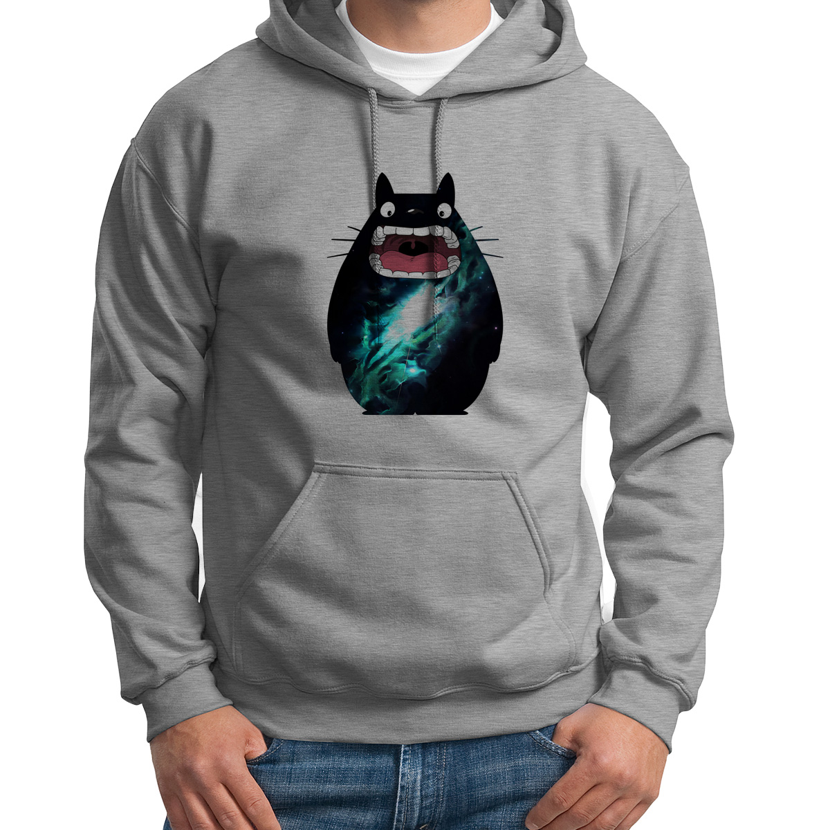 

Худи унисекс CoolPodarok Толстый кот арт серое 50 RU, 0S015795