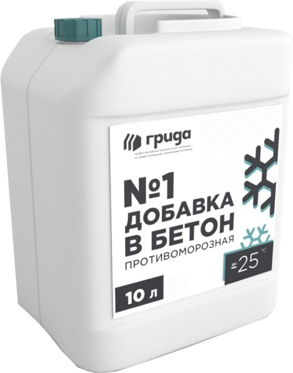 фото Grida добавка в бетон противоморозная №1 10л грида