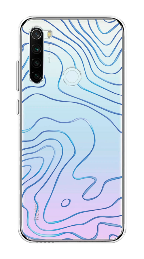 

Чехол на Xiaomi Redmi Note 8T "Blue lines", Прозрачный;синий, 37450-1