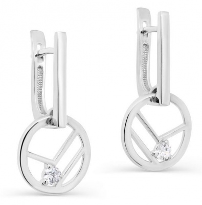 

Серьги из серебра с фианитом Kabarovsky 12-360-7900, 12-360-7900