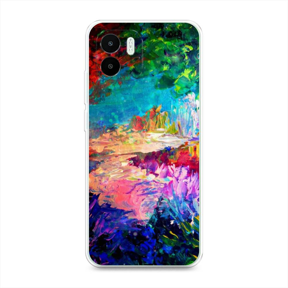 

Чехол на Xiaomi Redmi A1 "Лес-гуашь", Синий;розовый;зеленый, 316350-4