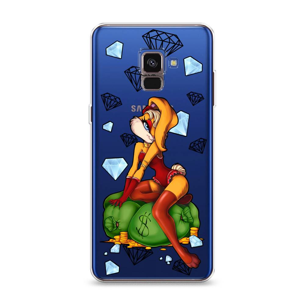 

Чехол для Samsung Galaxy A8 2018 "Лола Банни с бриллиантами", Красный;оранжевый;зеленый, 25450-6