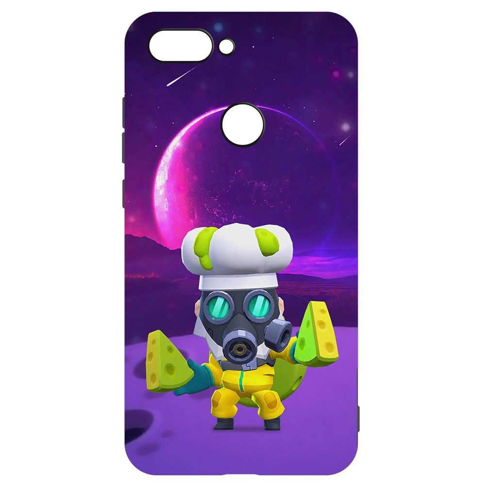 

Чехол-накладка Krutoff Софт Кейс Brawl Stars - Майк с плесенью для Xiaomi Mi 8 Lite черный