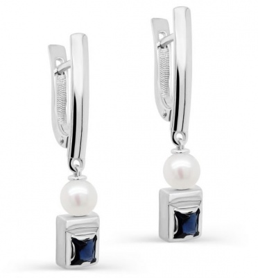 

Серьги из серебра с фианитом/жемчугом Kabarovsky 12-345-40800, 12-345-40800