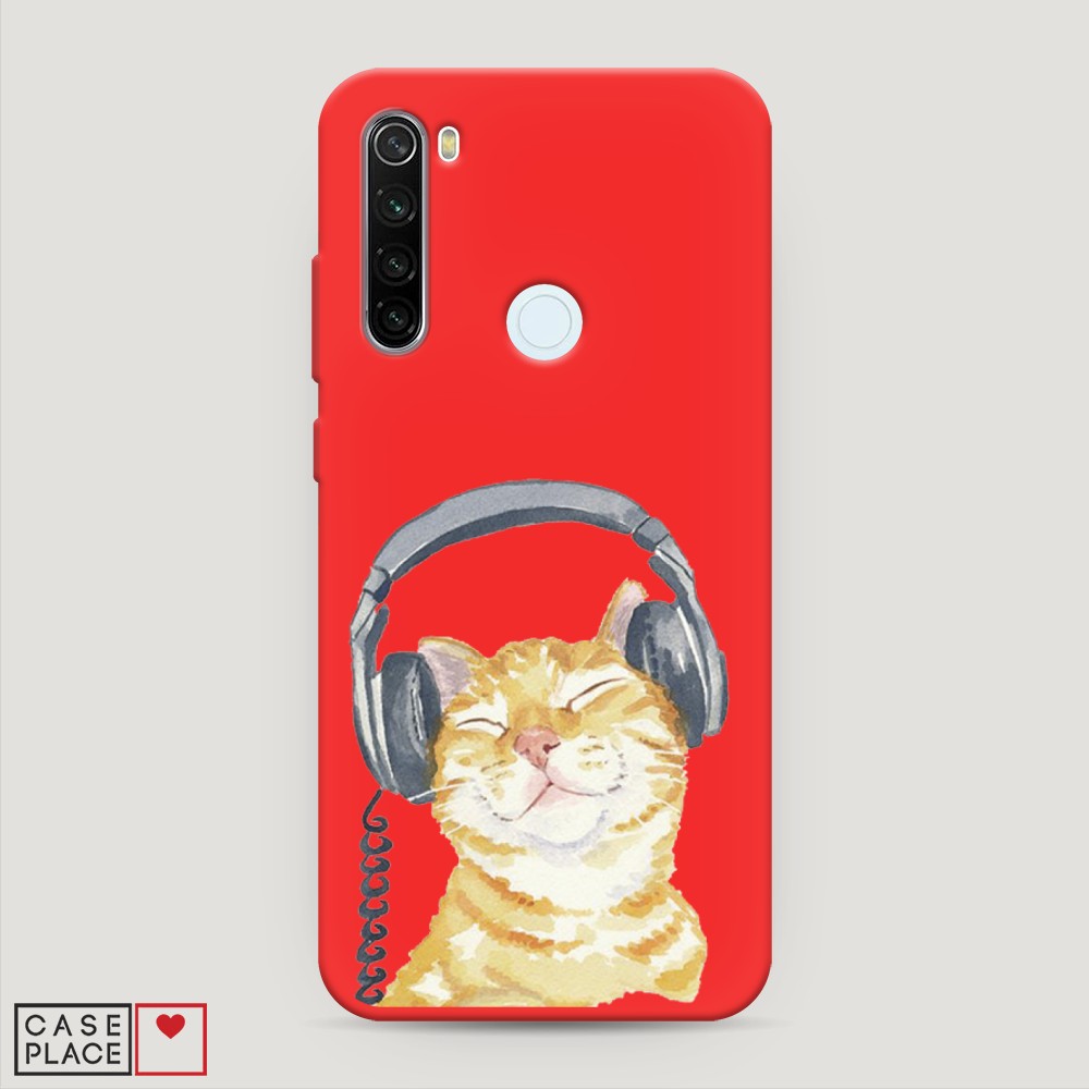 

Матовый силиконовый чехол "Кот меломан" на Xiaomi Redmi Note 8T, Кот меломан